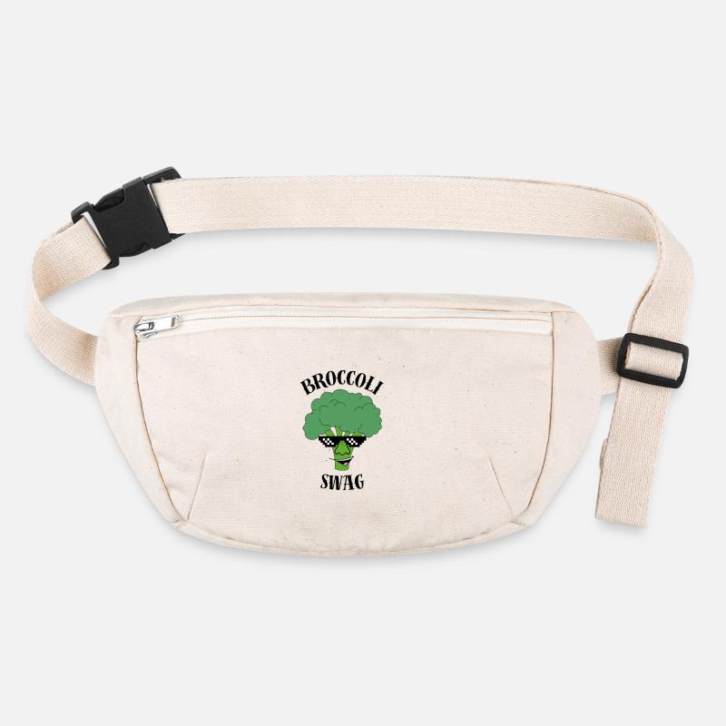 Lachende Brokkoli mit Sonnenbrille Stanley/Stella recycelte Gürteltasche