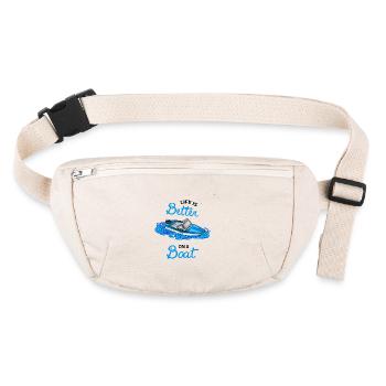 life is better on a boat - DDR Boot Ibis Motorboot - Stanley/Stella recycelte Gürteltasche - Naturweiß - Vorne