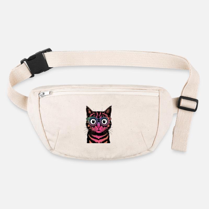 Regenbogen-Katze mit Brille Stanley/Stella recycelte Gürteltasche
