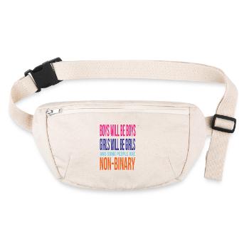 Au-delà de la binarité | Collection Inclusivité 2.0 - Sac banane recyclé Stanley/Stella - blanc naturel - Devant