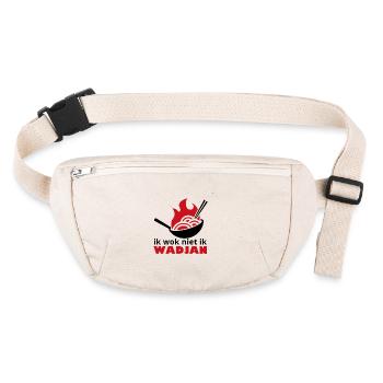 INDONET I wok not I Wadjan - Stanley/Stella recycelte Gürteltasche - Naturweiß - Vorne