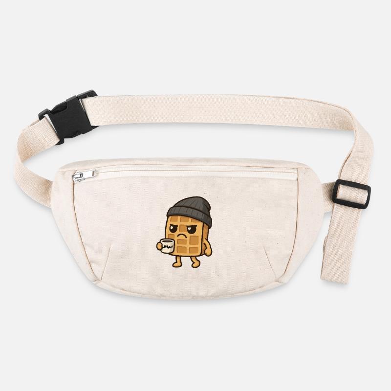 Grumpy Kawaii Waffel - Coffee Beanie Cartoon Stanley/Stella recycelte Gürteltasche