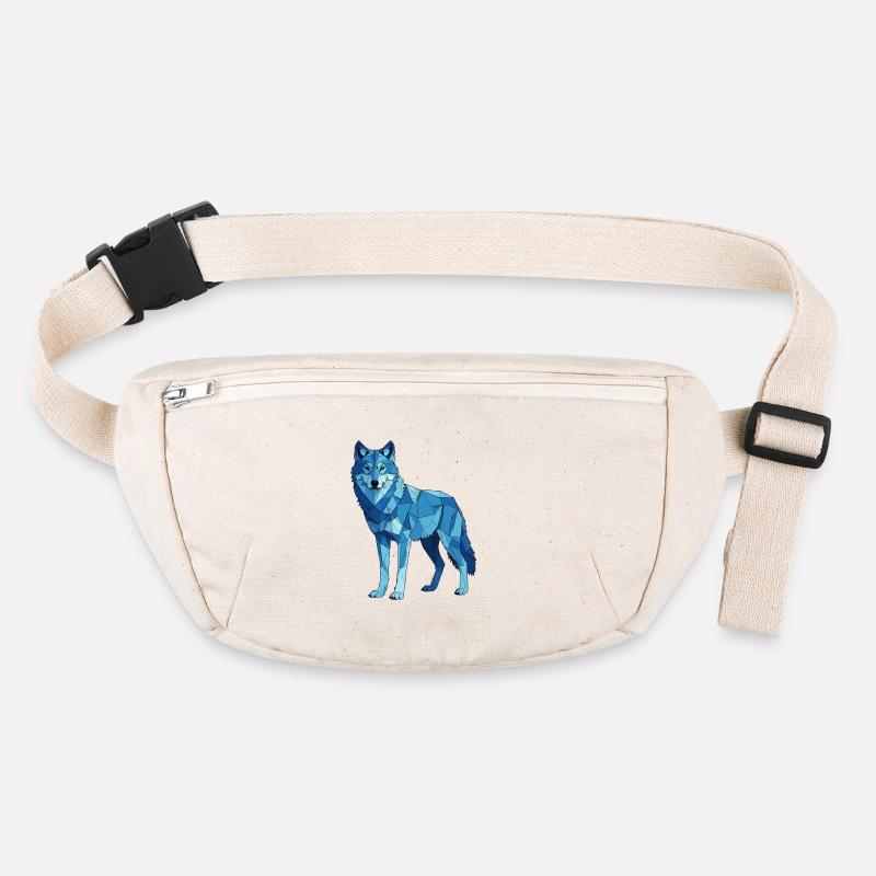 Blauer Polygonwolf Stanley/Stella recycelte Gürteltasche