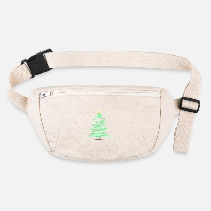 Green Doodle Christmas Tree Stanley/Stella recycled Hip Bag 