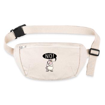 Licorne Nope potelée - Sac banane recyclé Stanley/Stella - blanc naturel - Devant