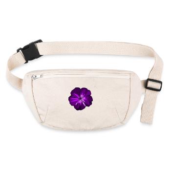 Purple blooming flower - Stanley/Stella recycled Hip Bag  - natural - Front