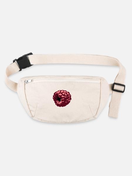 himbeere - Stanley/Stella recycelte Gürteltasche - Naturweiß - Vorne