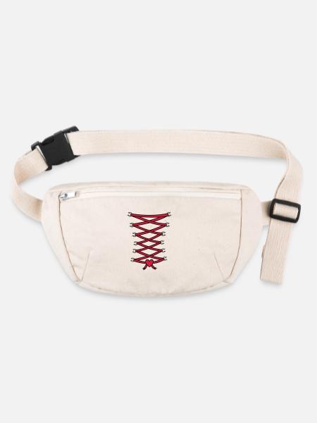 coeur corset - Sac banane recyclé Stanley/Stella - blanc naturel - Devant