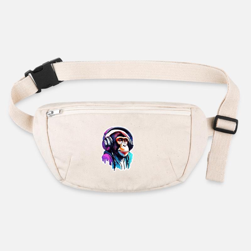 Kopfhörer / Audio / Musik / Tier / Affe / cool Stanley/Stella recycelte Gürteltasche