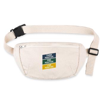 Triade positive : penser, ressentir et vivre - Sac banane recyclé Stanley/Stella - blanc naturel - Devant