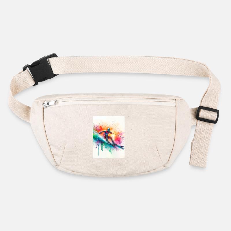 Watercolor skier Stanley/Stella recycled Hip Bag 