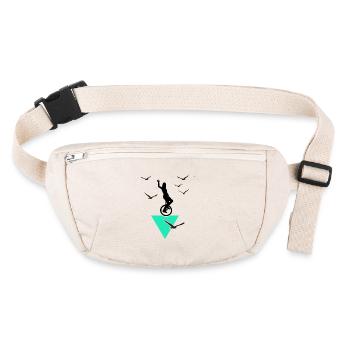 Unicycle UnicyclingArtist Unicycle - Stanley/Stella recycled Hip Bag  - natural - Front