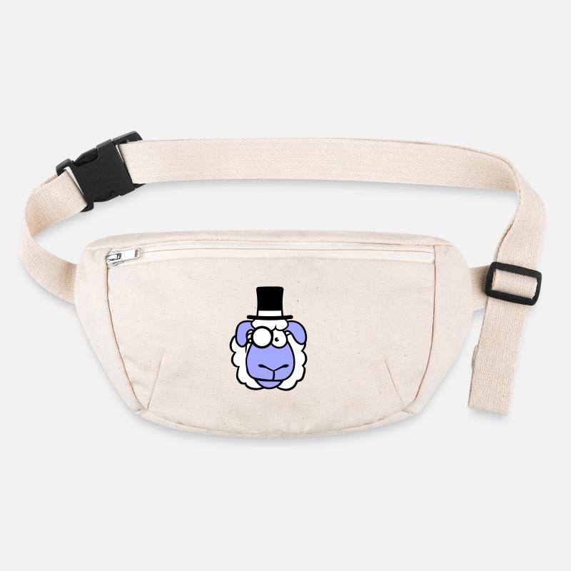 Sheep Mr. Gentleman Top Hat Monocle Glasses Stanley/Stella recycled Hip Bag 