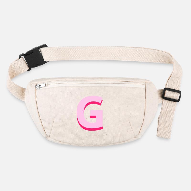 Lettre g rose pop et moderne Sac banane recyclé Stanley/Stella