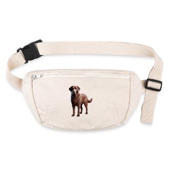 Labrador Hund - Stanley/Stella recycelte Gürteltasche - Naturweiß - Vorne
