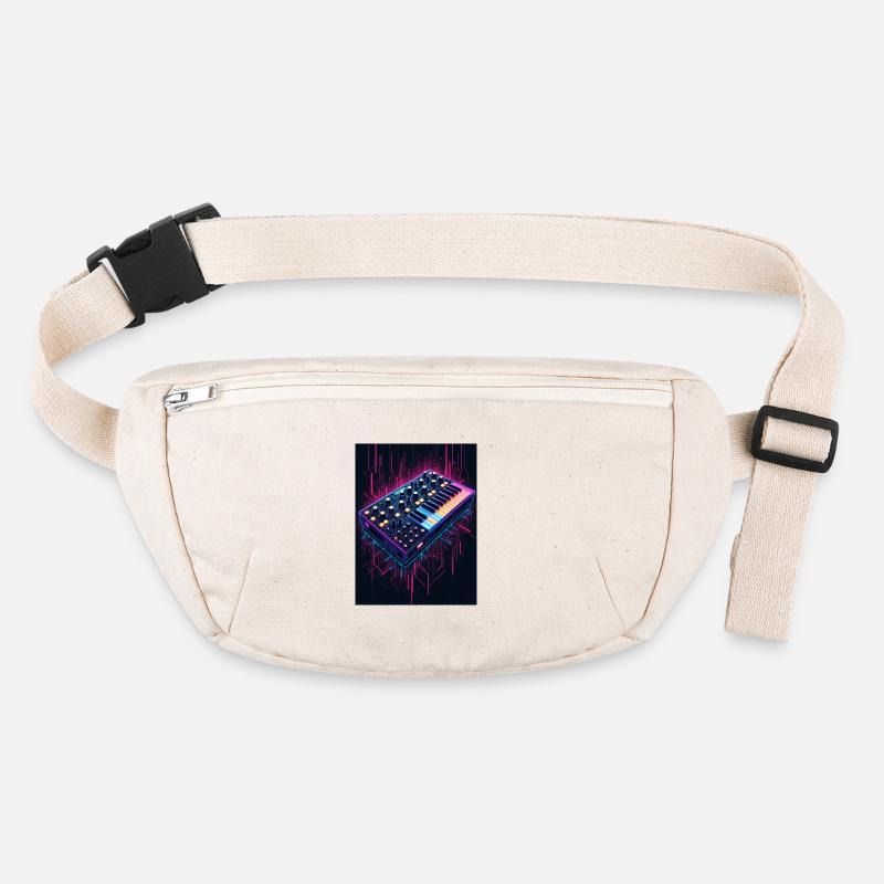 Futuristic synthesizer design Stanley/Stella recycled Hip Bag 