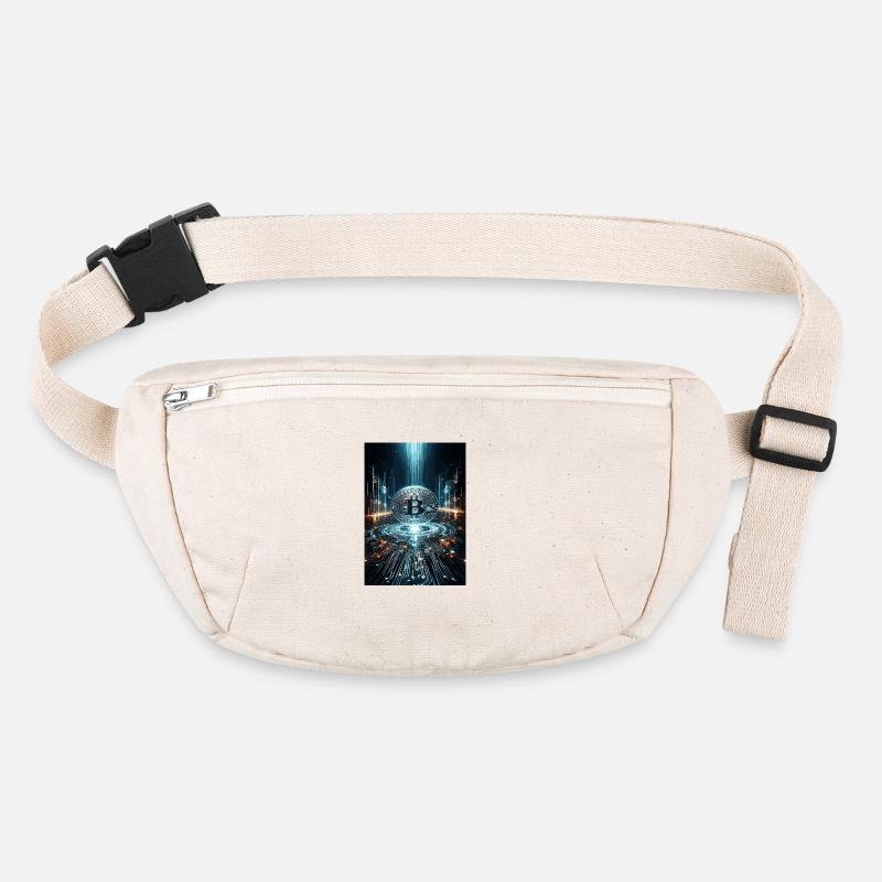 Cyber Bitcoin Vortex – Futuristic Design Stanley/Stella recycled Hip Bag 
