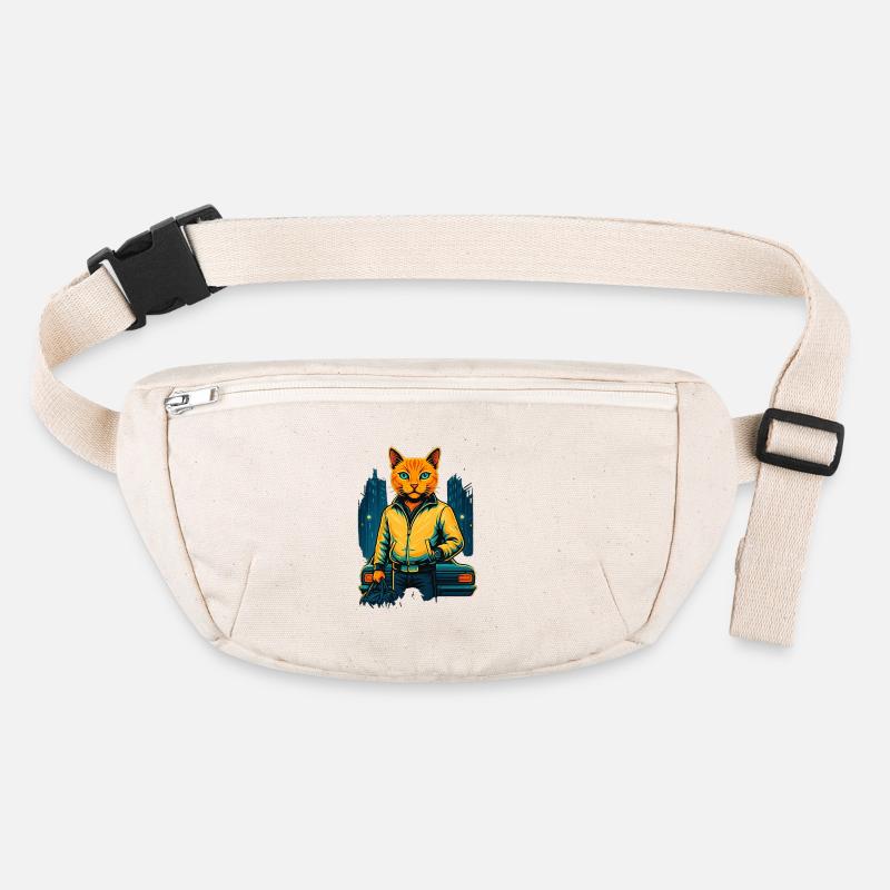 Style Ville Chat Néon – Design Cool Cat Sac banane recyclé Stanley/Stella