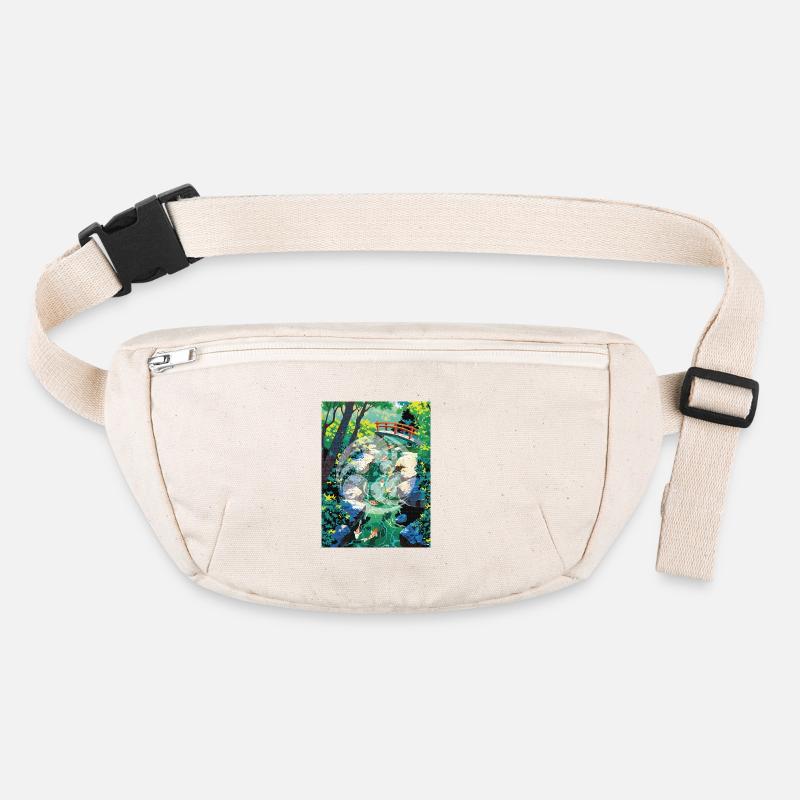 Japanische Koi-Flusslandschaft mit Kamon-Design Stanley/Stella recycelte Gürteltasche