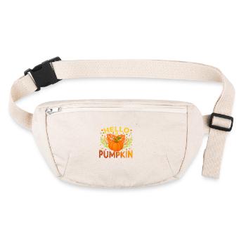 Automne Hello Pumpkin - Sac banane recyclé Stanley/Stella - blanc naturel - Devant