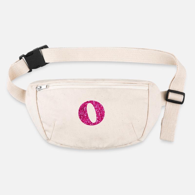 Letter o pink glitter Stanley/Stella recycled Hip Bag 