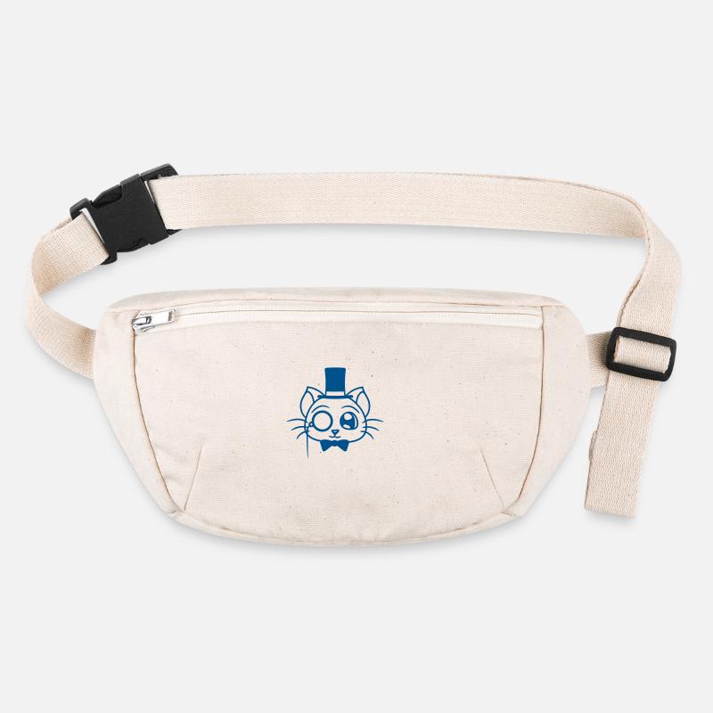 Sir Katze Gentleman Zylinder Monokel Reicher Herr Stanley/Stella recycelte Gürteltasche