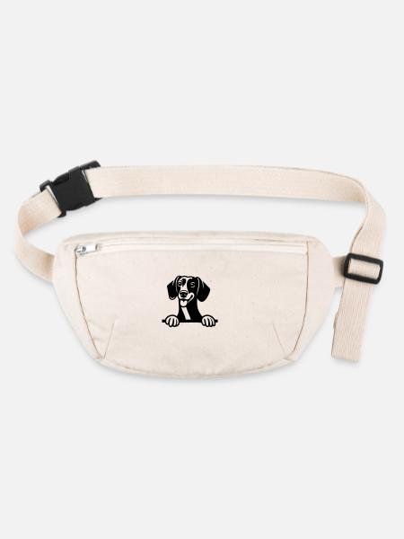 Dachshund - Stanley/Stella recycelte Gürteltasche - Naturweiß - Vorne