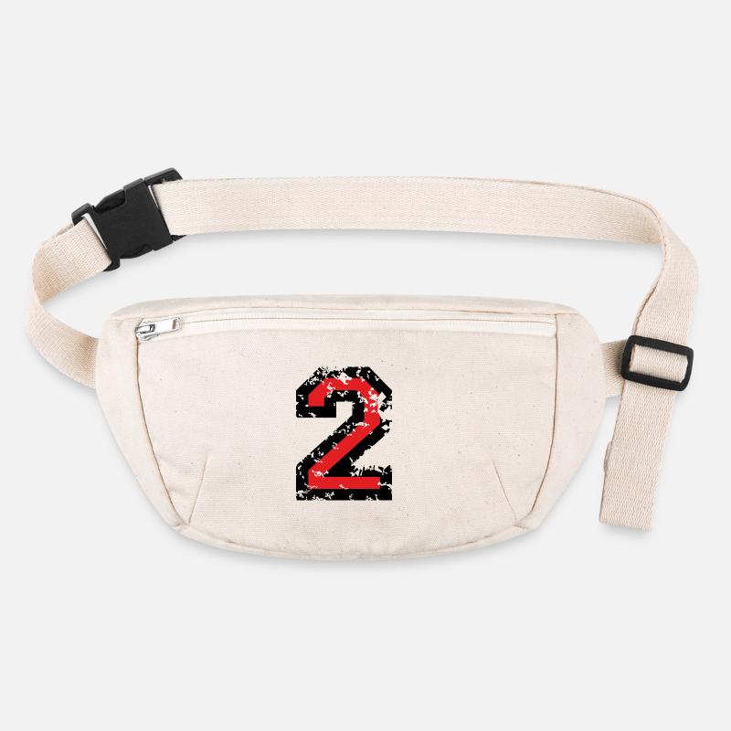 Zahl 2 - Nummer 2 (Vintage Rot) Nr. 2 Stanley/Stella recycelte Gürteltasche