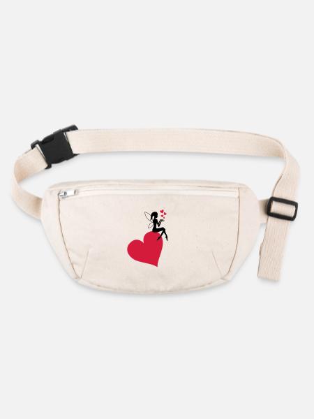 fee_herz_liebe - Stanley/Stella recycled Hip Bag  - natural - Front