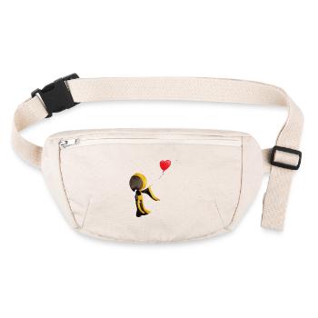 Münchner Kindl avec un ballon en forme de coeur - Sac banane recyclé Stanley/Stella - blanc naturel - Devant
