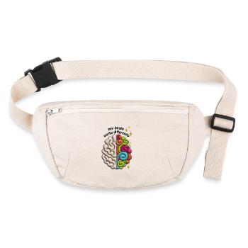 My brain works differently - Stanley/Stella recycled Hip Bag  - natural - Front