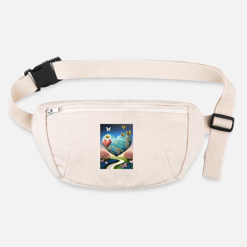 Unsere Erde - Stanley/Stella recycelte Gürteltasche - Naturweiß