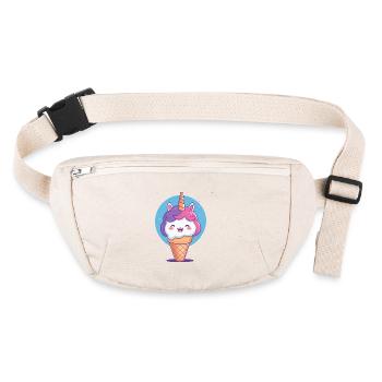 licorne crémeuse - Sac banane recyclé Stanley/Stella - blanc naturel - Devant