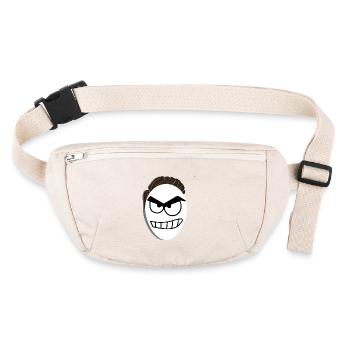 Homme méchant fronce les sourcils - Sac banane recyclé Stanley/Stella - blanc naturel - Devant