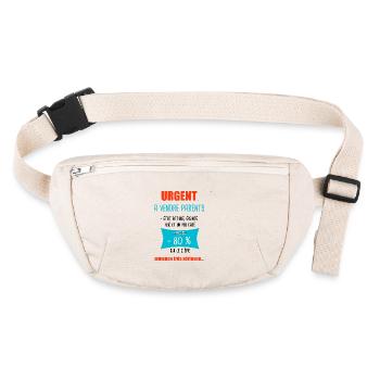 bébé personnalisable Urgent à vendre cadeau bébé - Sac banane recyclé Stanley/Stella - blanc naturel - Devant