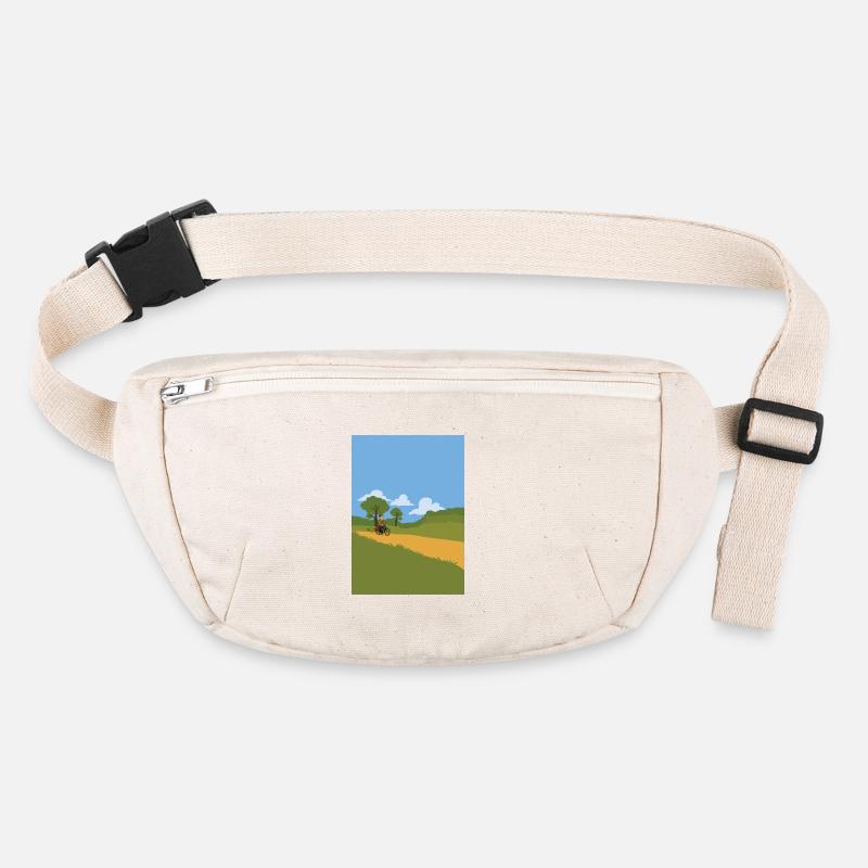 Postman on a bicycle Stanley/Stella recycled Hip Bag 