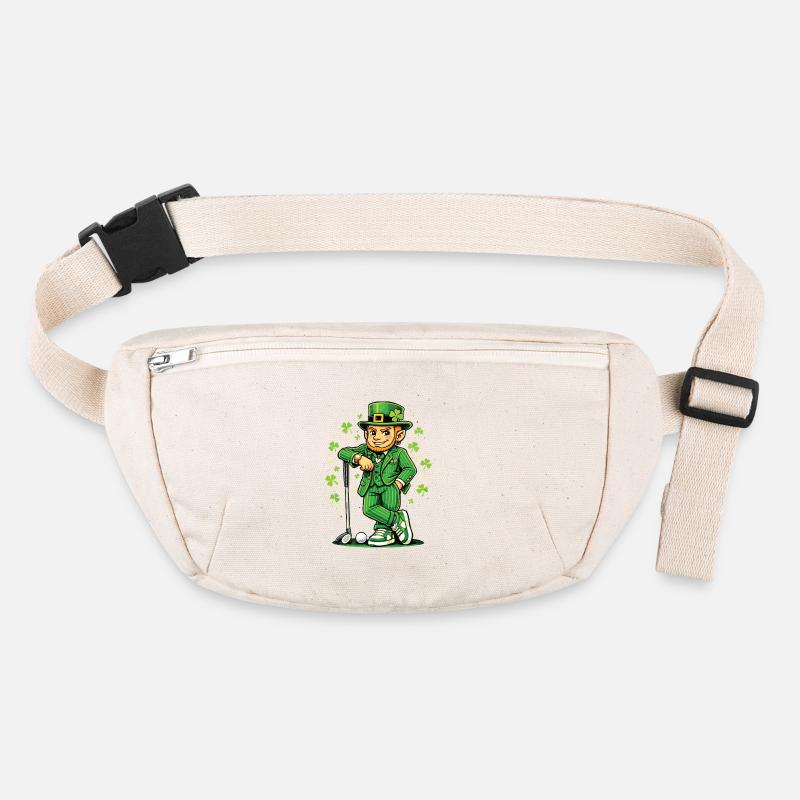 Leprechaun Playing Golf St Pats Stanley/Stella recycled Hip Bag 