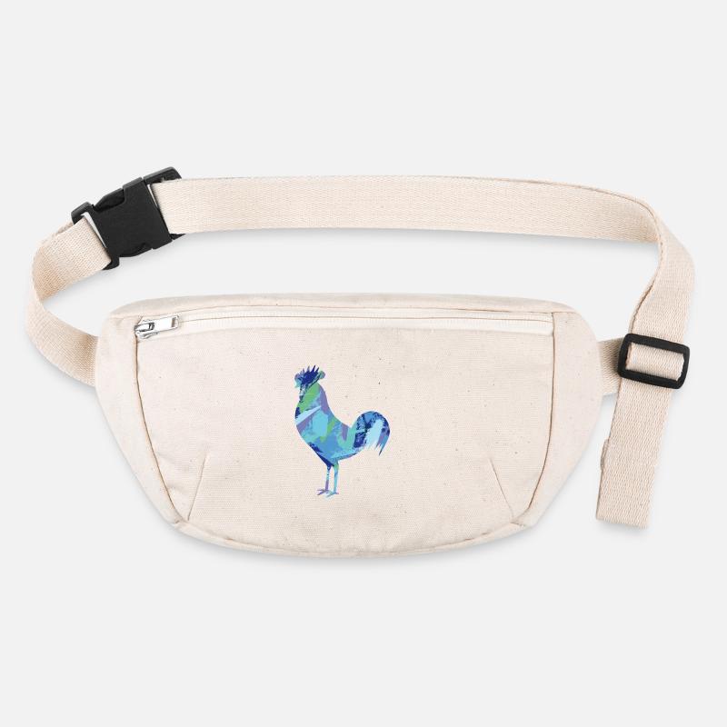 Hühner Fans -  Hahn - Gockel - Blumenhuhn - Bio Stanley/Stella recycelte Gürteltasche