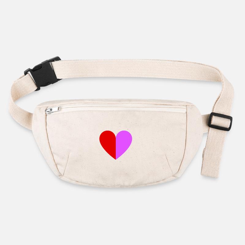 Two-tone heart dark red-pink Stanley/Stella recycled Hip Bag 