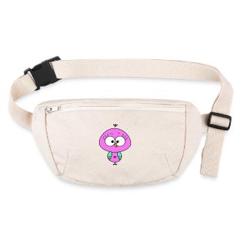Rose Poussin - Sac banane recyclé Stanley/Stella - blanc naturel - Devant