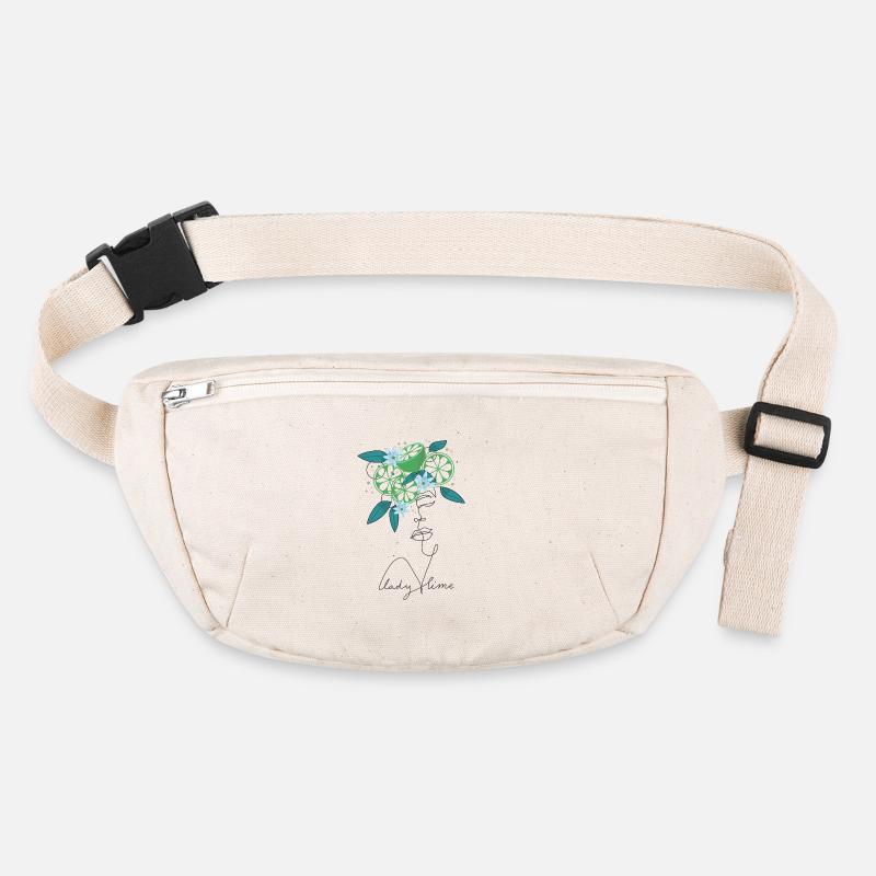 Lady Lime Lineart Design - Stanley/Stella recycled Hip Bag  - natural