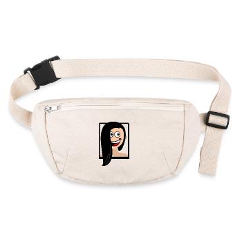 Smiling brunette woman - Stanley/Stella recycled Hip Bag  - natural - Front