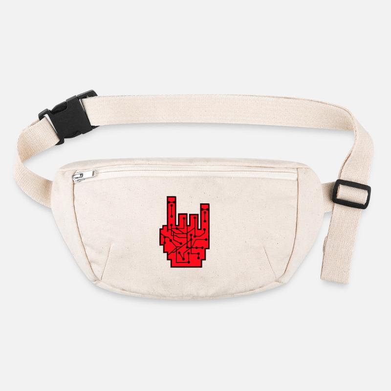 Nerd Geek Heavy Metal Rock Circuits Hand Gesture Stanley/Stella recycled Hip Bag 