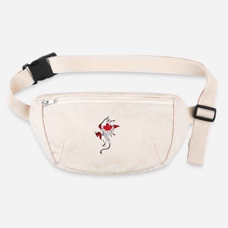 Drapeau du Canada - Canada - Silhouette de dragon Sac banane recyclé Stanley/Stella