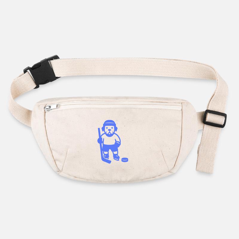 Minimalistischer Labrador Eishockey Spieler  Stanley/Stella recycelte Gürteltasche