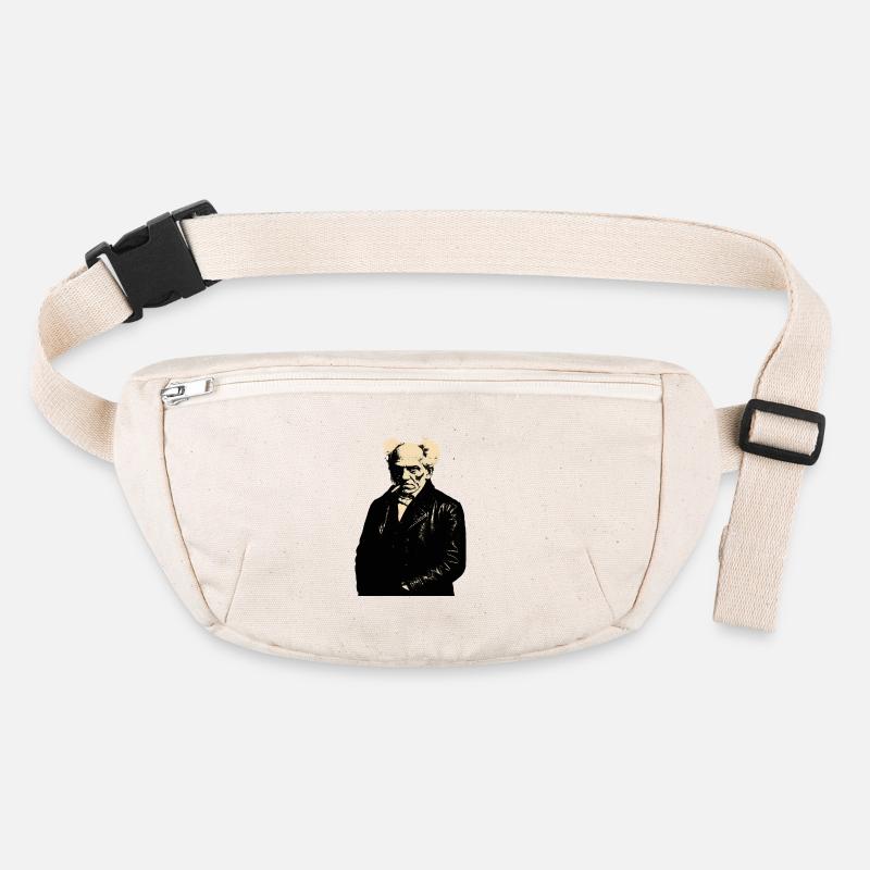 Noir philospher Arthur Schopenhauer portrait Stanley/Stella recycled Hip Bag 
