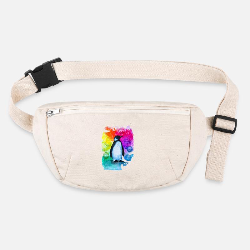 Aquarelle colorée de pingouin Sac banane recyclé Stanley/Stella