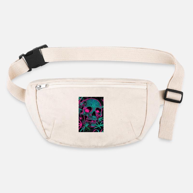 Neon Skull with Cannabis Leaf Pattern Stanley/Stella recycled Hip Bag 