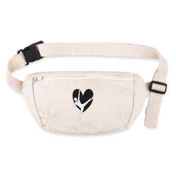 Escalade de bloc / Escalade, Femme avec du cœur - Sac banane recyclé Stanley/Stella - blanc naturel - Devant
