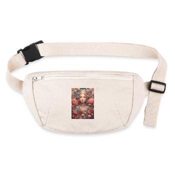 Jeune femme en fleurs - Sac banane recyclé Stanley/Stella - blanc naturel - Devant